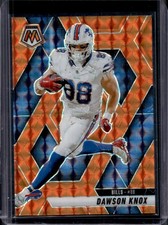 2025 Panini Mosaic Dawson Knox Orange Prizm #/199 Bills