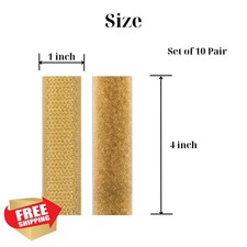 10 Pair 1x4" Beige Sew On Hook Loop Fastener Heavy Duty Straps