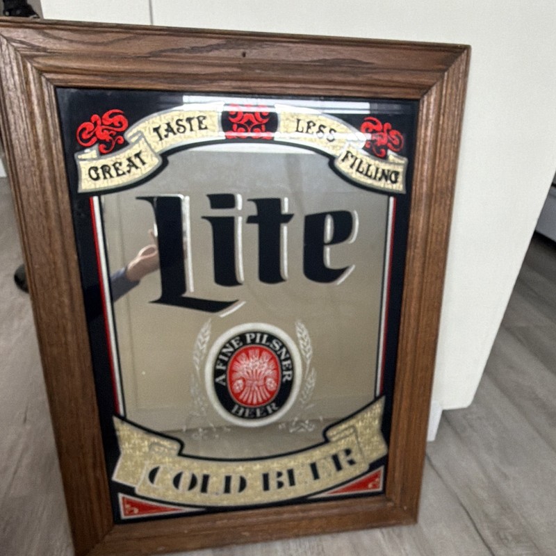 Vintage miller light mirror