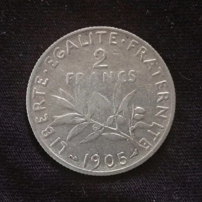 2 Francs France 1905 Semeuse 9.95g - Photo 1/2