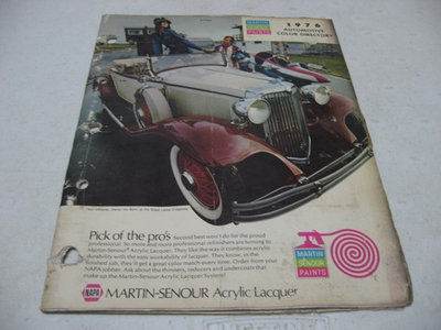 #ad Napa Martin Senour 1976 Automotive Color Directory Paint Chip Pages Book $19.95
