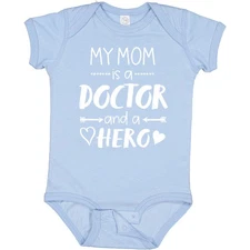 Inktastic My Mom Is A Doctor And A Hero Baby Bodysuit Occupations Mother Child