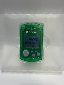 Sega Dreamcast Visual Memory Unit VMU OEM Green - Complete In open Box TESTED 