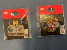2 Versions University Michigan vs New Mexico Football Pin/Button
