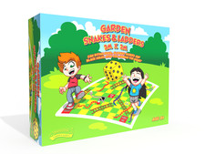 Giant Snakes & Ladders Outdoor Game 3x3m Mat + Inflatable Dice Garden Fun