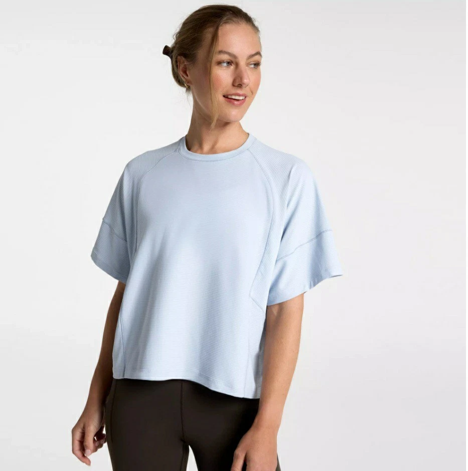 Calia Women's Oversized Renew Boxy Tee in Pale Blue Size XL NWT $44