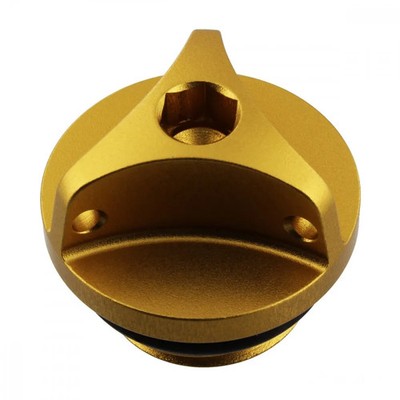 Öleinfüllschraube M20x2.5mm Alu gold für Kawasaki ER-6N 650 A Bj. 2005-2007