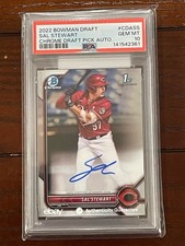 2022 Bowman Draft 1st Sal Stewart Chrome Draft Pick Auto RC PSA 10 #CDA-SS