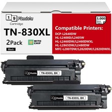 N830XL Toner Compatible for Brother TN830 XL HL-L2405W L2640DW DCP-L2647DW 2PK T