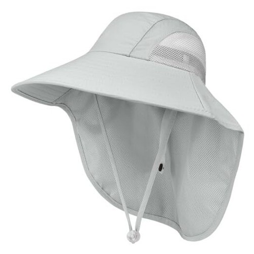 Kids Sun Hat UPF50+ Summer Beach Play Sun Protection Hats One Size Light Grey