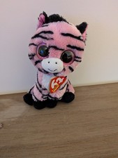 TY Beanie Boos “ZOEY” the Zebra 6" Plush Glam Pink Black Striped Stuffed Animal