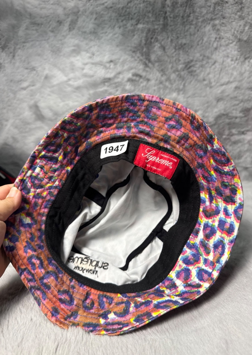 Supreme SS24 Chino Twill Crusher Hat Leopard Classic Logo Size M/L