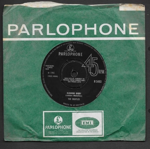 1966  The BEATLES 45 Eleanor Rigby / Yellow submarine PARLOPHONE R 5493