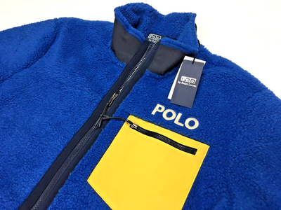 Polo Ralph Lauren VTG 90s Retro Ski 92 Sherpa Fur Fleece Jacket Hi