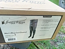 Frogg Toggs Classic Rubber Chest Waders Men’s Size 9 – Cleated Sole – Brown – NE