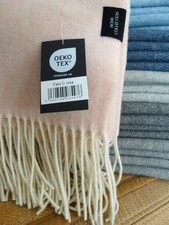 Luxus Plaid 90 % Merinowolle+10 % Kaschmir-140x200 cm-Rosa- Weich & Warm