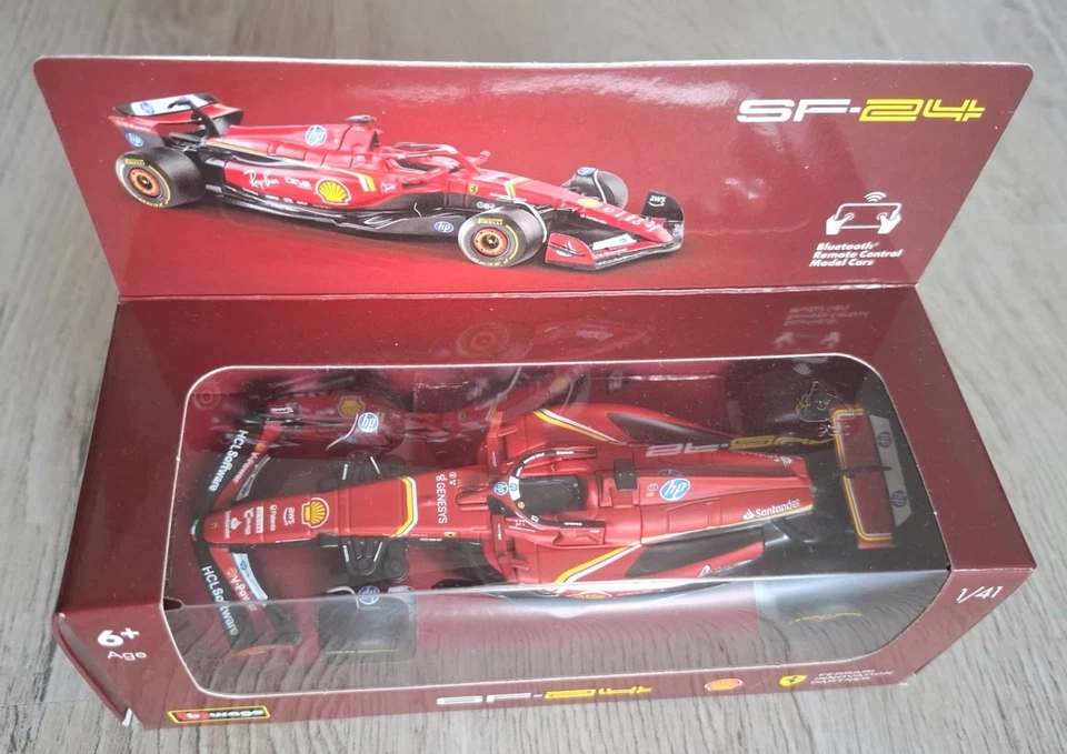 Shell BBurago 1:41 Ferrari Collection Bluetooth collectible cars,296GT3,SF90... - Image 4 of 4