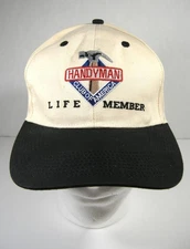 Handyman Club of America Hat Cap Life Member Snapback Men Cream Black Vintage