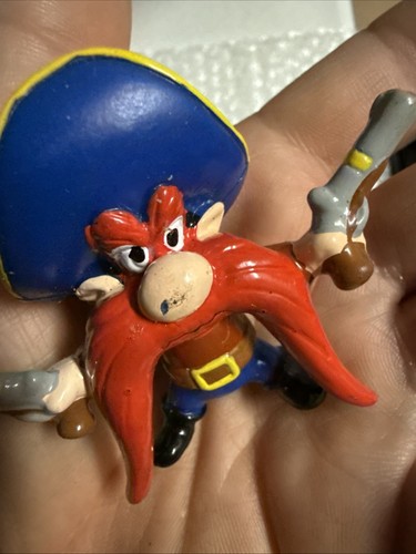 Lotto 3 figurine vintage APPLAUSE 1988 LOONEY TUNES HUNTER ELMER FUDD maiale PVC - Foto 23 di 24