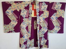 1910s,Antique Japanese Silk KIMONO Robe , Haori,Gown, Dressing,Lingerie, 114