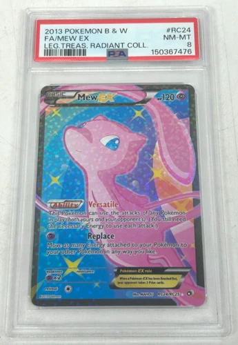 2013 Pokémon Black & White Legendary Treasures Mew EX RC24/RC25 PSA 8 - (N) #75H
