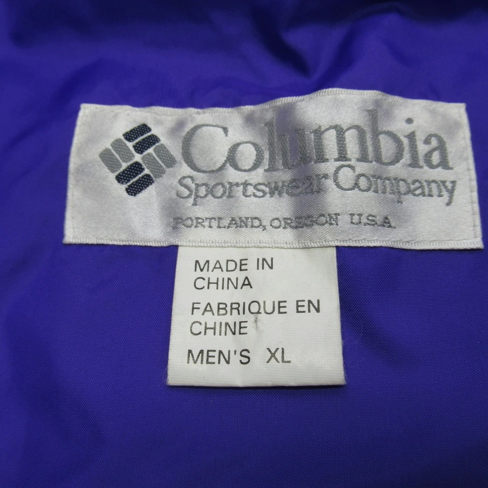 Columbia Jacket Mens XL Green Red Water Resistant Hooded Pullover Anorak VTG 90s - Image 4 of 4