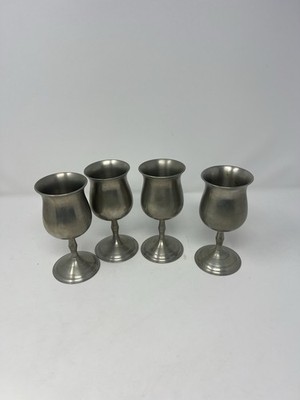 Hampshire Pewter Goblets Set of 4 Vintage Beautiful Condition