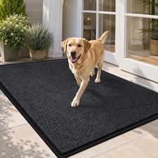 Front Door Mat, 3' x 4' Heavy Duty Indoor Outdoor Doormat, Absorbent Dirt