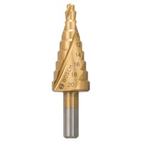 Bosch Stufenbohrer Hss-Tin, 4 - 20 Mm, 8 Mm, 75 Mm, 9 Stufen, 2608597526