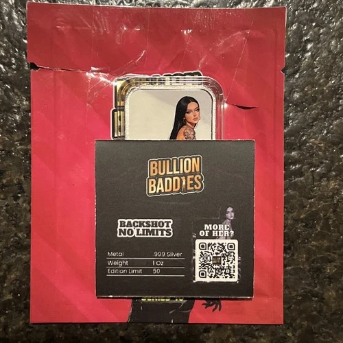 1 oz .999 Fine Silver Bar ~ Rina Rebel Bullion Bar ~ Series 10