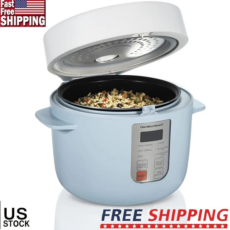 Digital Programmable Rice Cooker & Food Steamer 12 Cups Cooked Easy To Clean US