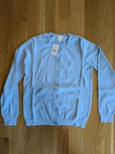 NWT J Crew Crewcuts Light Blue Cardigan Size XL 12-14 years