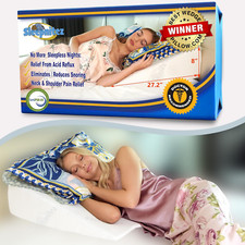 FSA HSA Eligible 8" Memory Foam Bed Wedge Pillow for Acid Reflux  Snoring
