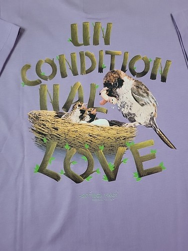 Camiseta Deadstock Sky High Farms Uncondicional Love Bird, Talla (L), Nueva, 22x29" - Imagen 11 de 18