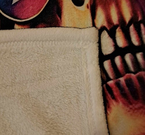 New Bertha Galaxy Grateful Dead Plush Fleece Throw Gift Blanket Skeleton Roses - Picture 2 of 3
