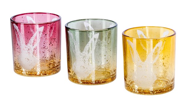 3Er Set Teelichthalter Ostern GrüN Gelb Rosa Hase Osterdeko Tischdeko FrüHling-image