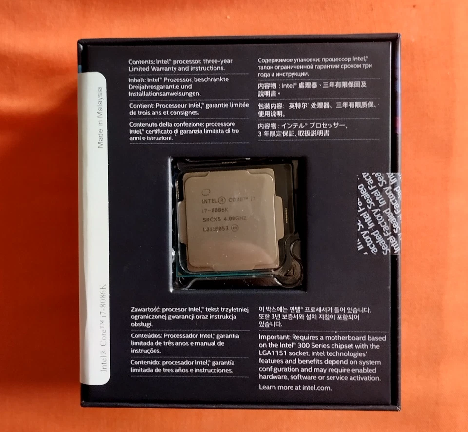 CPU Intel i7-8086k Boxed Sealed Limited edition Socket LGA 1151 5.0Ghz - Bild 2 von 4