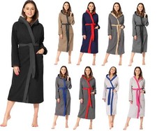 Ladeheid Damen Frottee Bademantel Baumwolle Wellness Spamantel Saunamantel S-XXL