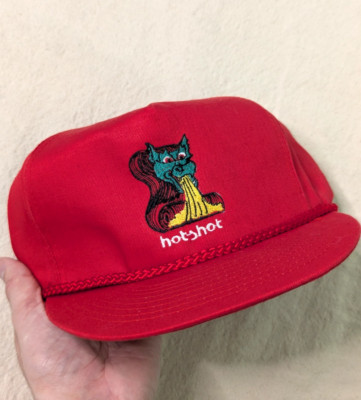 Mohr's VTG 80s Men's Red Embroidered Dragon Hotshot Strapback Hat One Size
