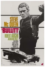 Bullitt 1968 - French - Steve McQueen - Vintage Classic Movie Poster