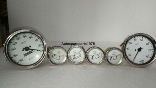 SmithsReplica kit 100mm Mech Speedo 180-0KM + 0-80RPM+ 52mm electrical gauges WC - Picture 1 of 4