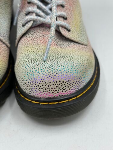 Doc Martens 1460 Pascal J Iridescent Boots Girls US Size 3 Rainbow Sparkle Zip - Picture 3 of 10