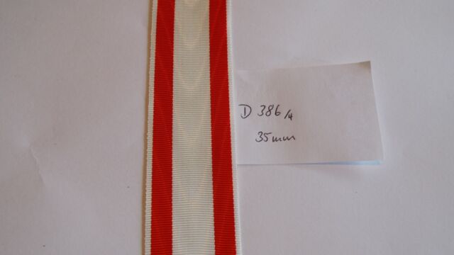 Ordensband Preussen weiß rot 35mm 0 5 Meter D386_4 (m9 80)
