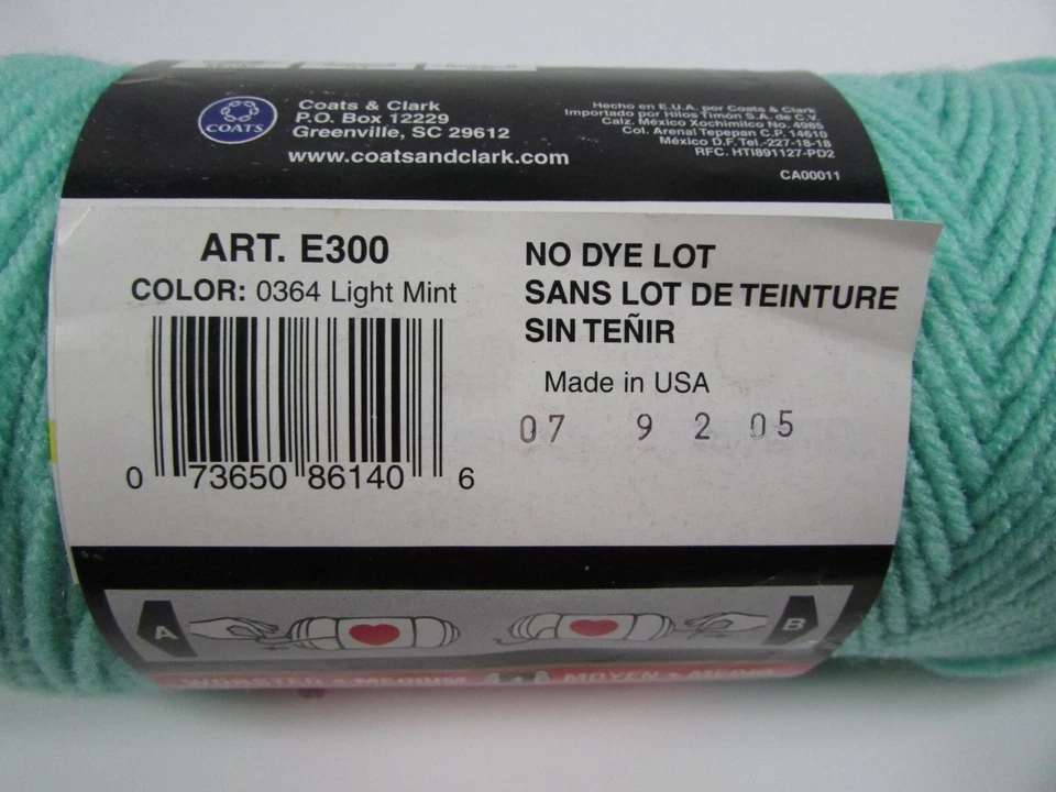 3 hilos Red Heart Super Saver Claret (378) Country Blue (0382) claro como nuevo (0364) Foto 4 de 4