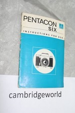 PENTACON SIX SLR CAMERA INSTRUCTION MANUAL GUIDE BOOK ORIGINAL GENUINE