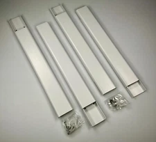 Delamu 62.8in White TV Cable Cord Cover - Cable Hider Cable Raceway - CC07