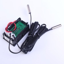 Waterproof Thermometer Red Blue LED Dual Display Temperature Sensor NTC Probe