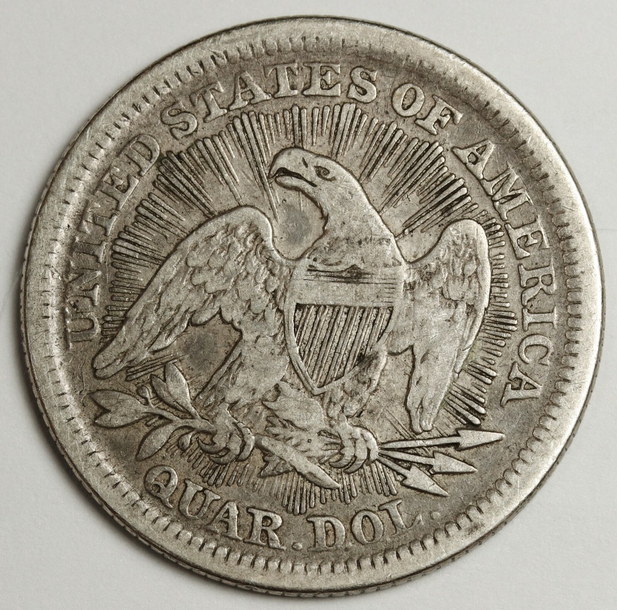 1853 シーテッド リバティ クォーター ¼ Dollar 