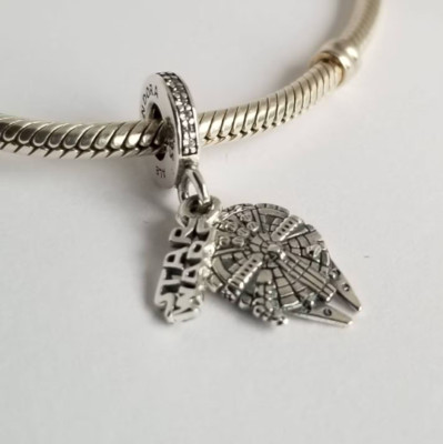 Authentic Millennium Falcon Charm by Pandora Jewelry   Star Wars + Box