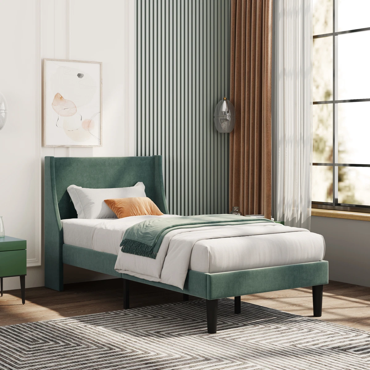 Single bed frame sale upholstered